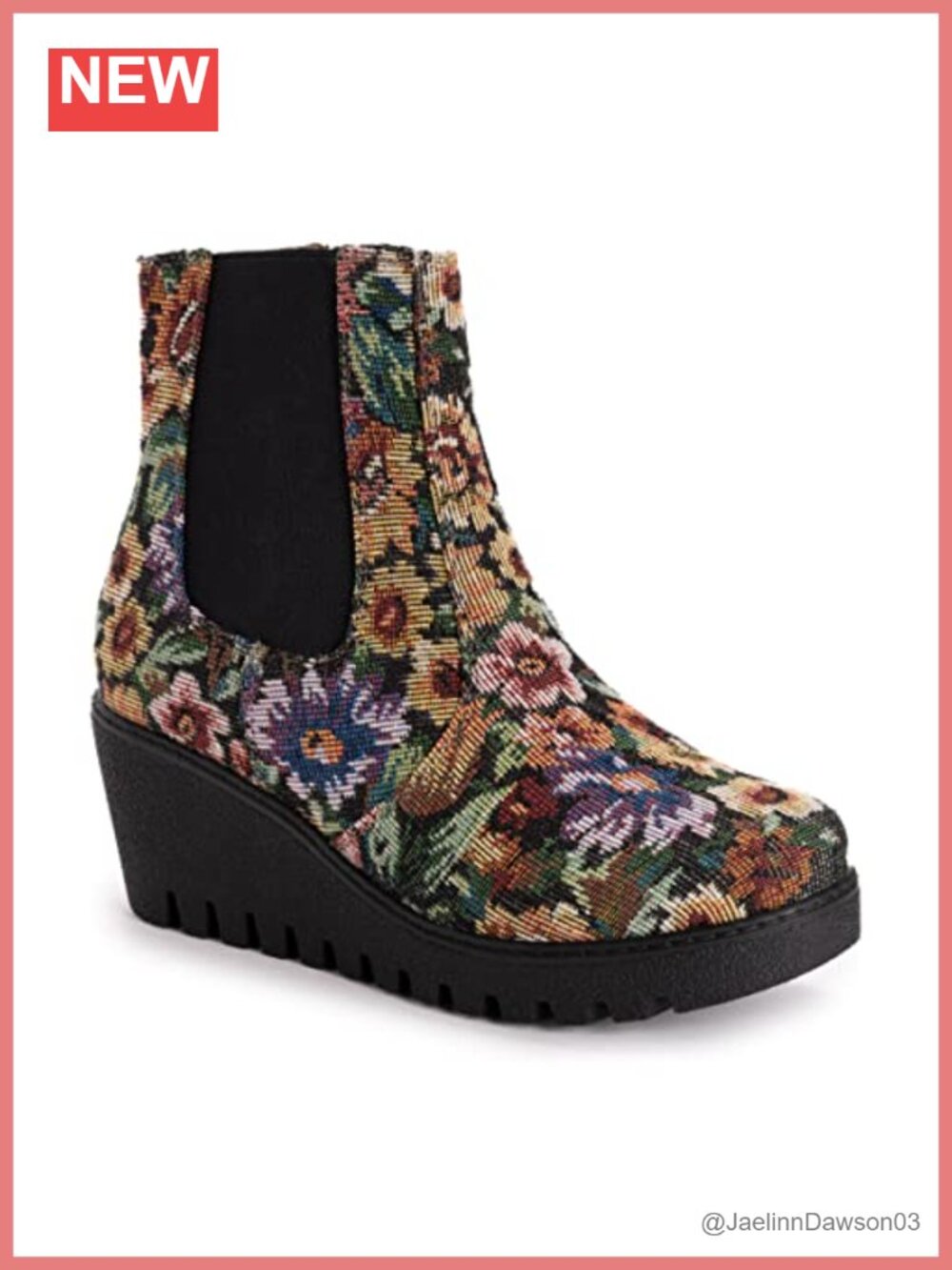 Womens Faux Fur Lined Memory Foam Wedge Ankle Booties